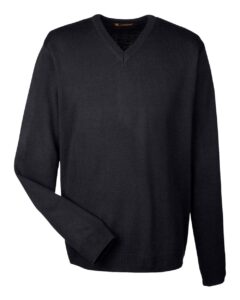 Harriton M420 Men’s Pilbloc™ V-Neck Sweater – Black