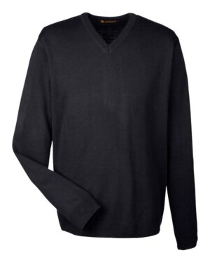 Harriton M420 Men’s Pilbloc™ V-Neck Sweater – Black