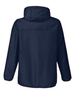Team 365 TT77 Unisex Zone Protect Packable Anorak Jacket – Sport Dark Navy (back)