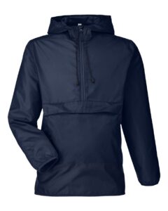 Team 365 TT77 Unisex Zone Protect Packable Anorak Jacket – Sport Dark Navy