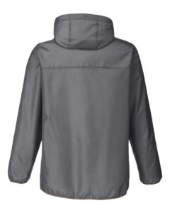 Team 365 TT77 Unisex Zone Protect Packable Anorak Jacket – Sport Graphite (back)