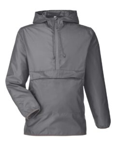 Team 365 TT77 Unisex Zone Protect Packable Anorak Jacket – Sport Graphite