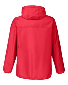 Team 365 TT77 Unisex Zone Protect Packable Anorak Jacket – Sport Red (back)