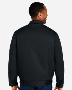 Harriton M721 Unisex ClimaBloc® Station Jacket – Black (on model back)