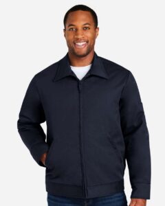 Harriton M721 Unisex ClimaBloc® Station Jacket – Dark Navy (on model)