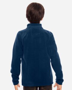 Team 365 TT90Y Youth Campus Microfleece Jacket – Sport Dark Navy (on model back)