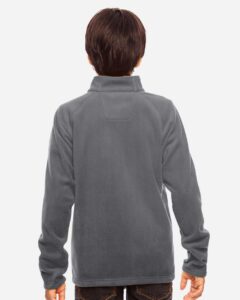 Team 365 TT90Y Youth Campus Microfleece Jacket – Sport Graphite (on model back)