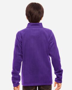 Team 365 TT90Y Youth Campus Microfleece Jacket – Sport Purple (on model back)