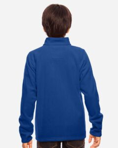 Team 365 TT90Y Youth Campus Microfleece Jacket – Sport Royal (on model back)