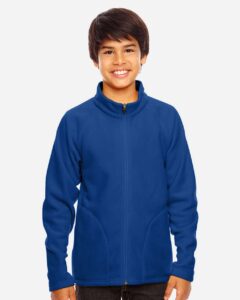 Team 365 TT90Y Youth Campus Microfleece Jacket – Sport Royal (on model)