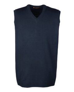 Harriton M415 Men’s Pilbloc™ V-Neck Sweater Vest – Dark Navy