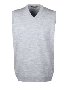 Harriton M415 Men’s Pilbloc™ V-Neck Sweater Vest – Grey Heather