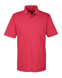 Harriton M354 Men’s Micro Piqué Polo – Red