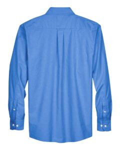 Harriton M600 Men’s Oxford Shirt – French Blue (back)