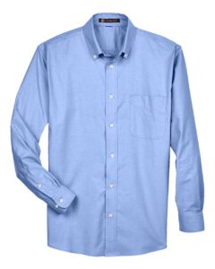 Harriton M600 Men’s Oxford Shirt – Light Blue