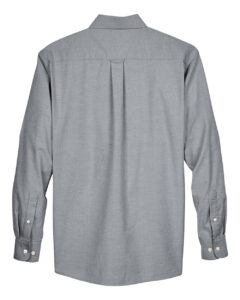 Harriton M600 Men’s Oxford Shirt – Oxford Grey (back)