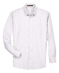 Harriton M600 Men’s Oxford Shirt – White