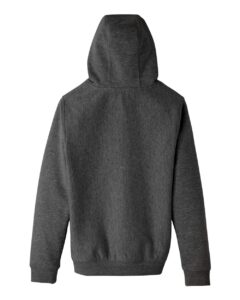 Team 365 TT96Y Youth Zone HydroSport™ Heavyweight Hooded Sweatshirt – Dark Grey Heather (back)