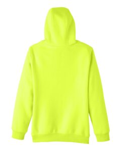 Team 365 TT96Y Youth Zone HydroSport™ Heavyweight Hooded Sweatshirt – Safety Yellow (back)