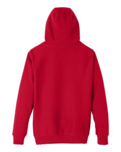 Team 365 TT96Y Youth Zone HydroSport™ Heavyweight Hooded Sweatshirt – Sport Red (back)