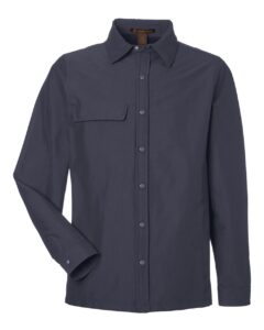 Harriton M72 Unisex Flex Twill Overshirt Jacket – Dark Charcoal
