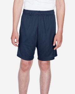 Team 365 TT11SHY Youth Zone Performance Shorts – Sport Dark Navy (on model)