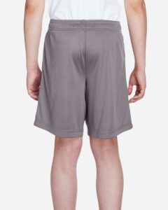 Team 365 TT11SHY Youth Zone Performance Shorts – Sport Graphite (on model back)
