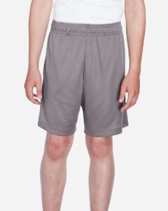 Team 365 TT11SHY Youth Zone Performance Shorts – Sport Graphite (on model)