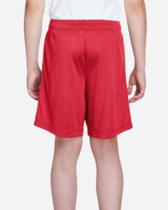 Team 365 TT11SHY Youth Zone Performance Shorts – Sport Red (on model back)