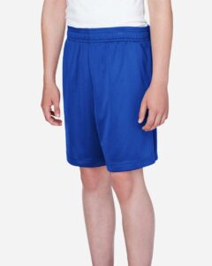 Team 365 TT11SHY Youth Zone Performance Shorts – Sport Royal (on model side)
