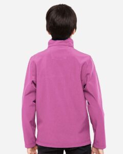 Team 365 TT80Y Youth Leader Soft Shell Jacket – Sport Charity Pink (on model back)