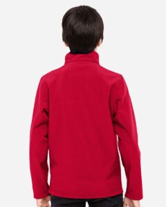 Team 365 TT80Y Youth Leader Soft Shell Jacket – Sport Red (on model back)