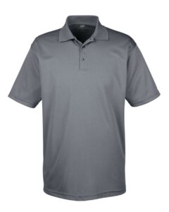 UltraClub 8210 Men’s Cool & Dry Mesh Piqué Polo – Charcoal