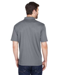 UltraClub 8210 Men’s Cool & Dry Mesh Piqué Polo – Charcoal (on model back)