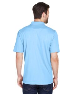 UltraClub 8210 Men’s Cool & Dry Mesh Piqué Polo – Columbia Blue (on model back)