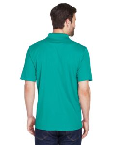 UltraClub 8210 Men’s Cool & Dry Mesh Piqué Polo – Jade (on model back)