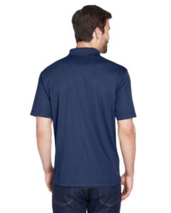 UltraClub 8210 Men’s Cool & Dry Mesh Piqué Polo – Navy (on model back)