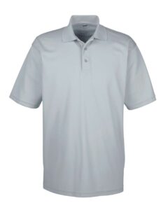UltraClub 8210 Men’s Cool & Dry Mesh Piqué Polo – Silver