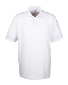 UltraClub 8210 Men’s Cool & Dry Mesh Piqué Polo – White
