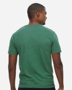 Threadfast Apparel T1001 Unisex Epic CVC T-Shirt – Heather Kelly Green (on model back)