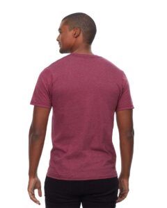 Threadfast Apparel T1001 Unisex Epic CVC T-Shirt – Heather Maroon (on model back)