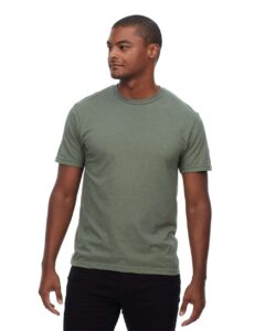 Threadfast Apparel T1001 Unisex Epic CVC T-Shirt – Heather Military Green (on model)