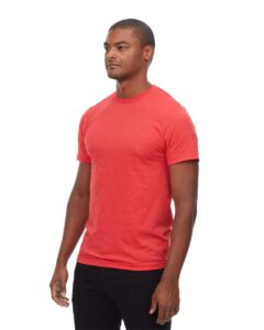 Threadfast Apparel T1001 Unisex Epic CVC T-Shirt – Heather Red (on model side)