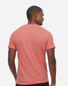 Threadfast Apparel T1001 Unisex Epic CVC T-Shirt – Heather Sunset (on model back)
