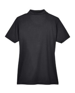 UltraClub 8210L Women’s Cool & Dry Mesh Piqué Polo – Black (back)