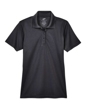 UltraClub 8210L Women’s Cool & Dry Mesh Piqué Polo – Black