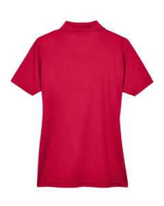 UltraClub 8210L Women’s Cool & Dry Mesh Piqué Polo – Cardinal (back)