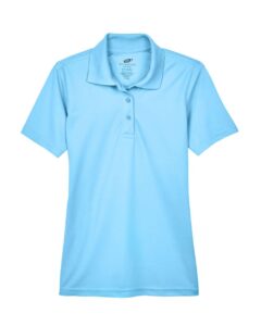 UltraClub 8210L Women’s Cool & Dry Mesh Piqué Polo – Columbia Blue