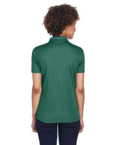 UltraClub 8210L Women’s Cool & Dry Mesh Piqué Polo – Forest Green (on model back)