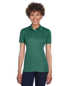 UltraClub 8210L Women’s Cool & Dry Mesh Piqué Polo – Forest Green (on model)
